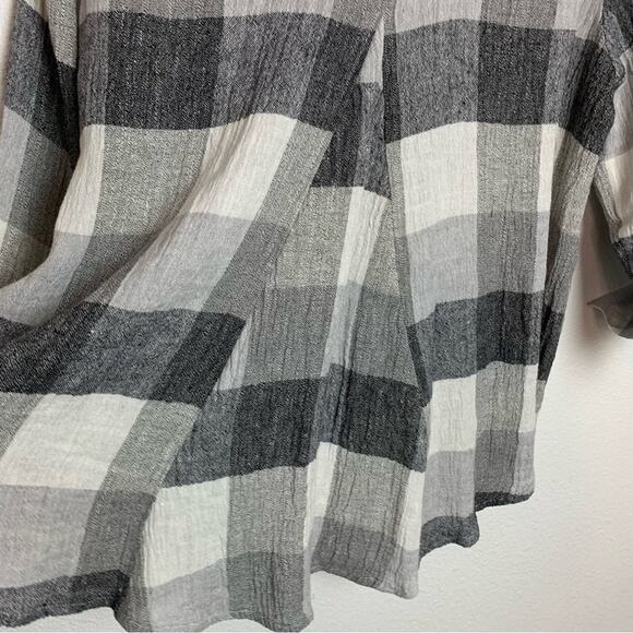 Habitat Clothes to live in Plaid Gray Button Down Shirt - Picture 15 of 15